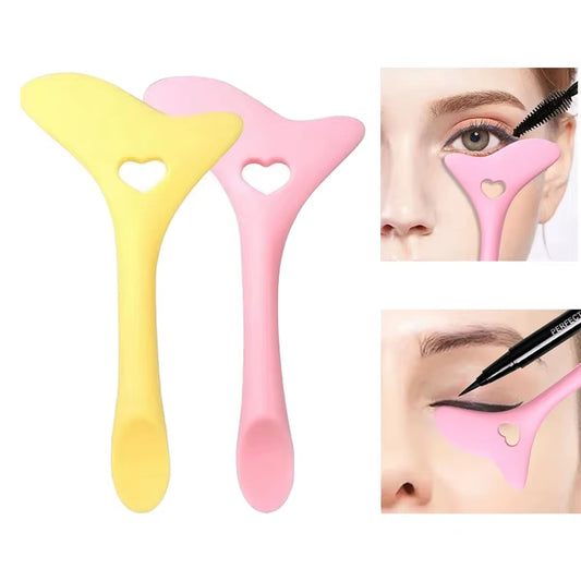 Multi-Functional Eyeliner Stencil Wing Tips Silicone Eyeliner Aid Marscara Drawing Lipstick Wearing Aid Reusable Makeup Tools