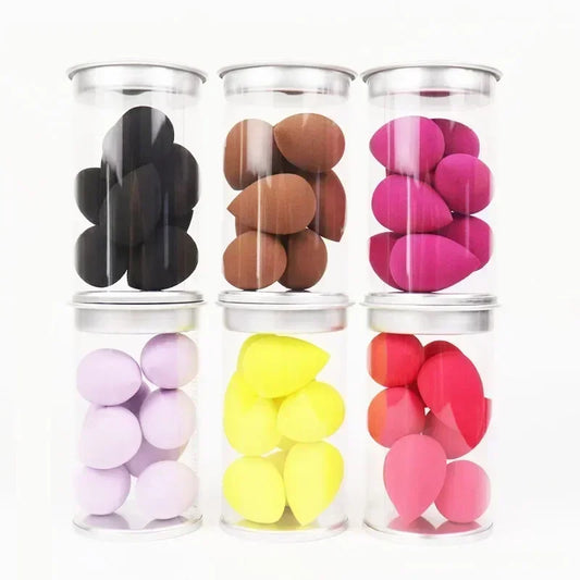 7/8Pcs Mini Makeup Sponge Face Beauty Cosmetic Powder Puff for Foundation Cream Concealer Make up Blender Tool with Storage Box