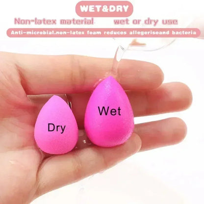 7/8Pcs Mini Makeup Sponge Face Beauty Cosmetic Powder Puff for Foundation Cream Concealer Make up Blender Tool with Storage Box