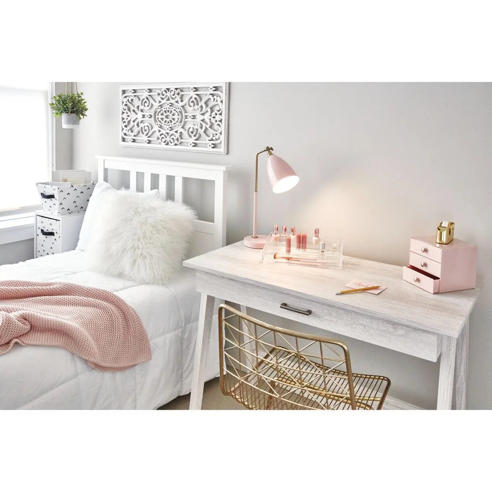 Bpa-Free Plastic 3-Drawer Vanity Organizer - 6.5" X 6.5" X 6.5", Pink