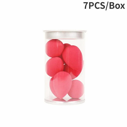 7/8Pcs Mini Makeup Sponge Face Beauty Cosmetic Powder Puff for Foundation Cream Concealer Make up Blender Tool with Storage Box