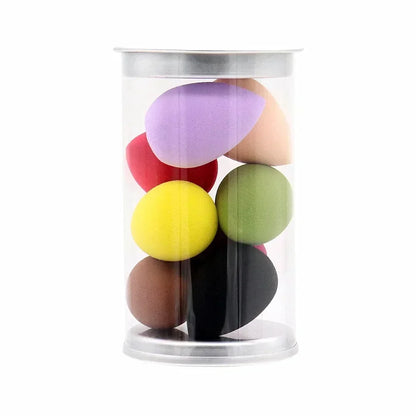 7/8Pcs Mini Makeup Sponge Face Beauty Cosmetic Powder Puff for Foundation Cream Concealer Make up Blender Tool with Storage Box