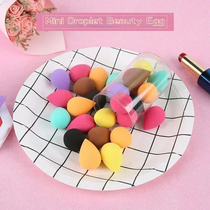 7/8Pcs Mini Makeup Sponge Face Beauty Cosmetic Powder Puff for Foundation Cream Concealer Make up Blender Tool with Storage Box