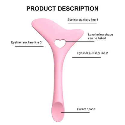 Multi-Functional Eyeliner Stencil Wing Tips Silicone Eyeliner Aid Marscara Drawing Lipstick Wearing Aid Reusable Makeup Tools