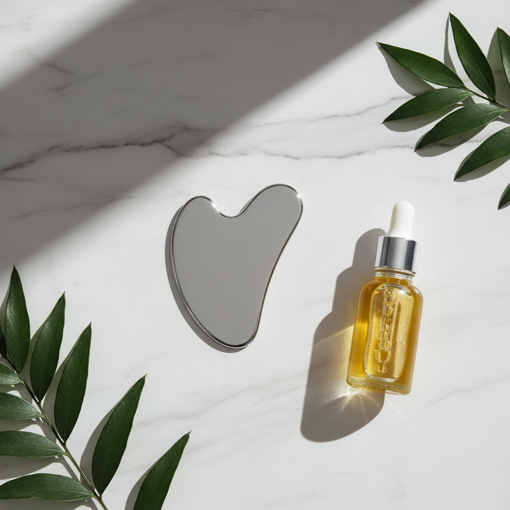 Gua sha flat lay