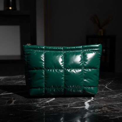 Bolsa de Maquillaje Acolchada Premium | Organizador Cosmético de Gran Capacidad