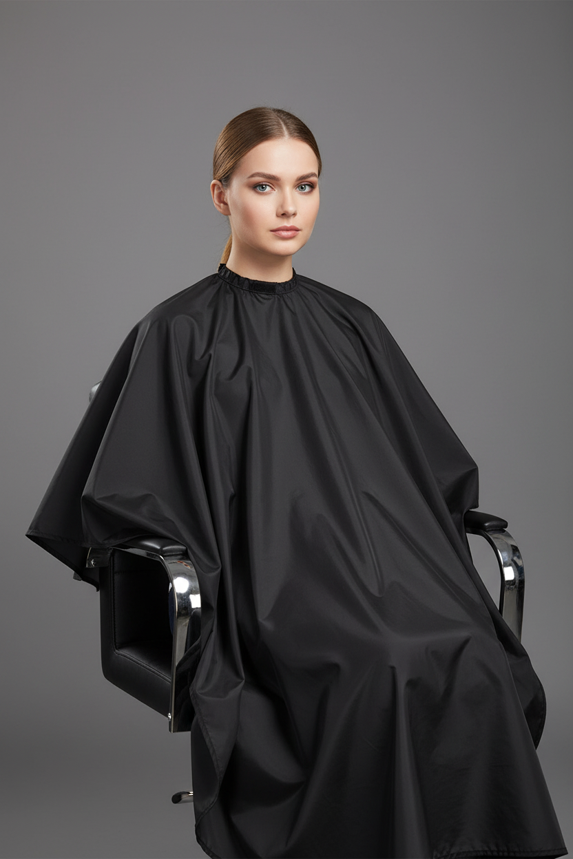 Capa protectora de maquillaje profesional - modelo en salón
