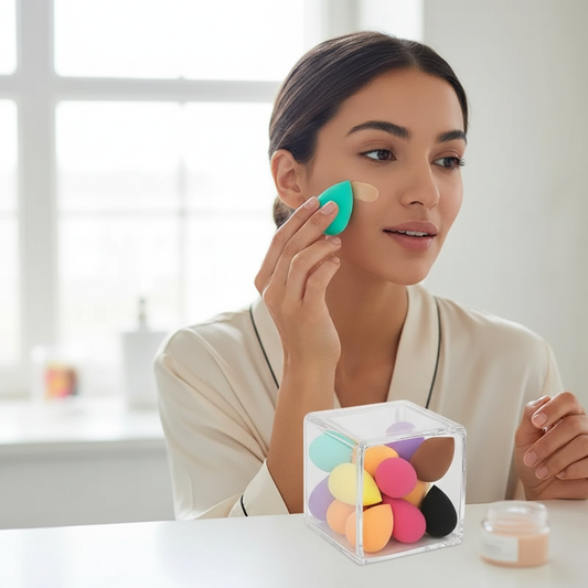 Set de Esponjas de Maquillaje con Caja | 8 Piezas